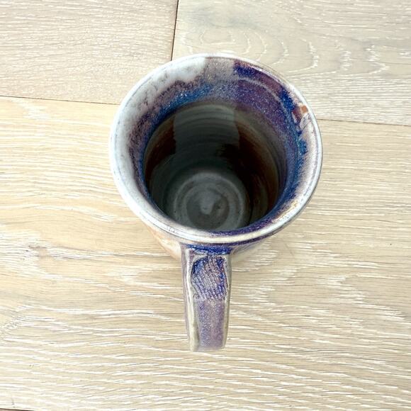 Unique Handmade Stoneware Mug Desert Sunset Glaze Tankard Style Cabin - Picture 3 of 6